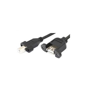 Panel Mount USB 2.0 A Female to USB2.0 B Male Printer Cable