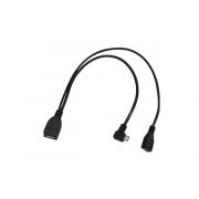 USB bağlantı 2.0 A Female to Micro USB B left angled male and Micro 5 Pin female OTG cable