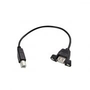 USB 2.0 A female panel mount to USB B male extension cable