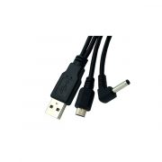 USB 2.0 A to micro 5P Male with power DC35x1.35 Cable