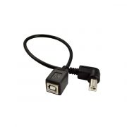 USB 2.0 B female to left angle B male printer extension cable