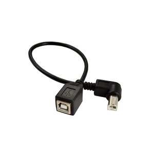 USB 2.0 B hembra a USB en ángulo izquierdo 2.0 Cable de impresora macho B