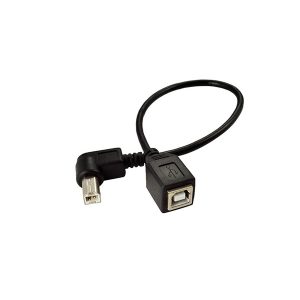 USB 2.0 B femelle à angle droit B mâle câble d'imprimante