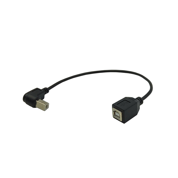 USB 2.0 B female to up angled USB 2.0 male printer cable