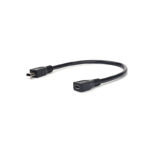 USB 2.0 Micro B θηλυκό έως Mini B αρσενικό καλώδιο