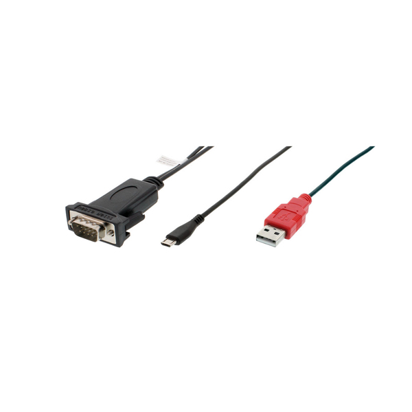 Cabo adaptador de porta serial universal USB Micro B para DB9 RS232