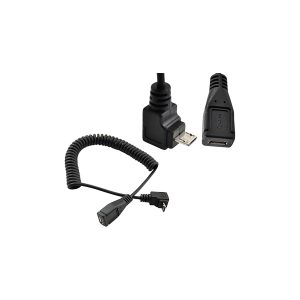 up angle Micro USB 2.0 Male To Female Coiled Spiral Cable