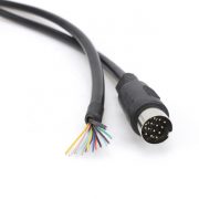 13 pin DIN male Connector stripped tinned Cable