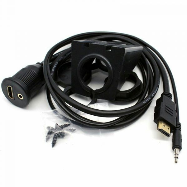 3.5mm Aux and HDMI Extension Dash Flush Panel Mount Cable