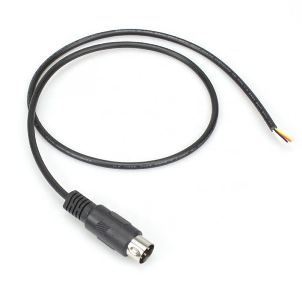 4 Pin Din male Interconnect bare end Cable