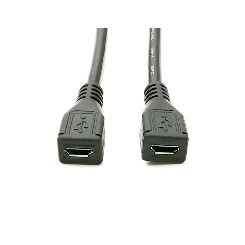 5 Pin Micro USB Female naar Female Data Sync oplaadkabel