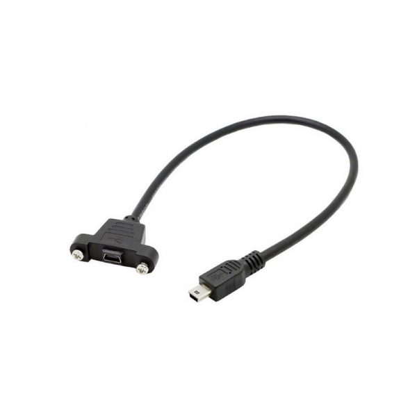 5 Pin Mini USB2.0 Male to Female Panel Mount Cable