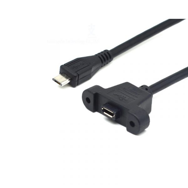 5 Pin USB2.0 Micro B Panel Mount Extension Cable