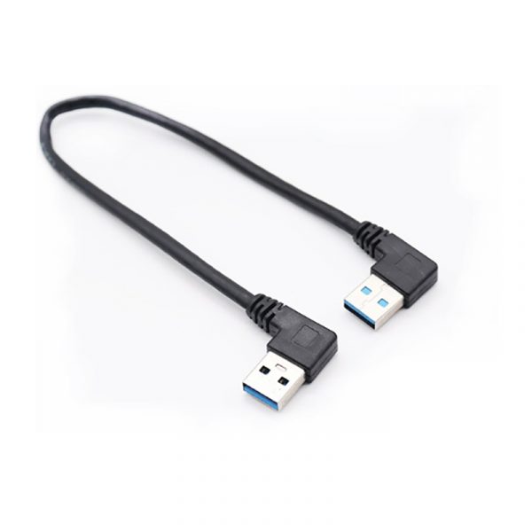 90 Degree USB3.0 AM Left Angle to Right Angle AM Cable