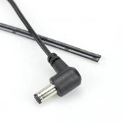 90 degree 5.5mm x 2.1mm DC Power stripped Cable