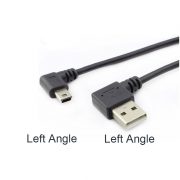 90 βαθμός USB 2.0 A Male έως Mini B 5 Pin Left Angle Cable