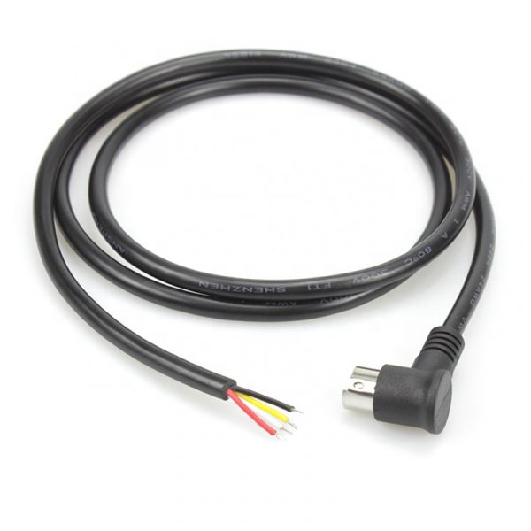 90 градус локтя Mini Din 4 контактный S-видео кабель