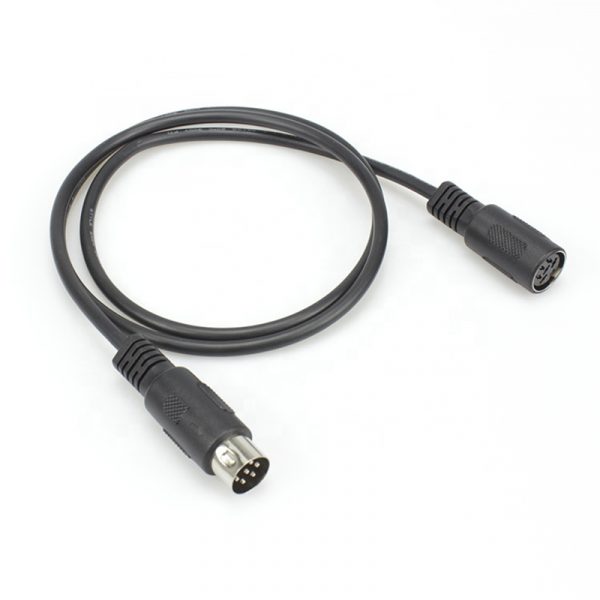 Big DIN 6pin Male to Female Signal Cable