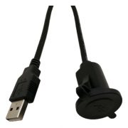 Car Boat Dash Flush Mount USB 2.0 A Male To Female Cable