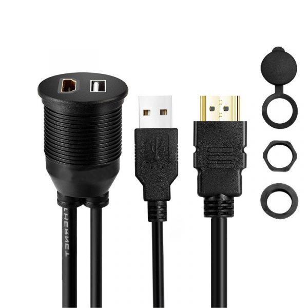 Auto dashboard inbouw USB 2.0 HDMI Video Extension Cable
