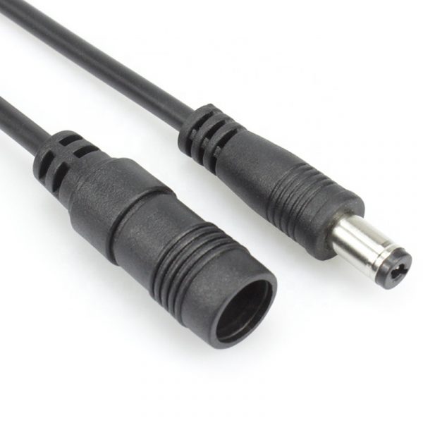 Vodotěsný kabel DC 5,5 mm x 2,1 mm samec - samice