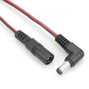 DC5.5×2.1 Angled to Straight Power Extension Cable