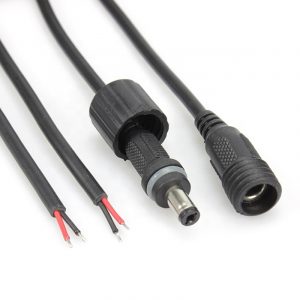Câble ouvert de connecteur DC5.5x2.1mm étanche à LED