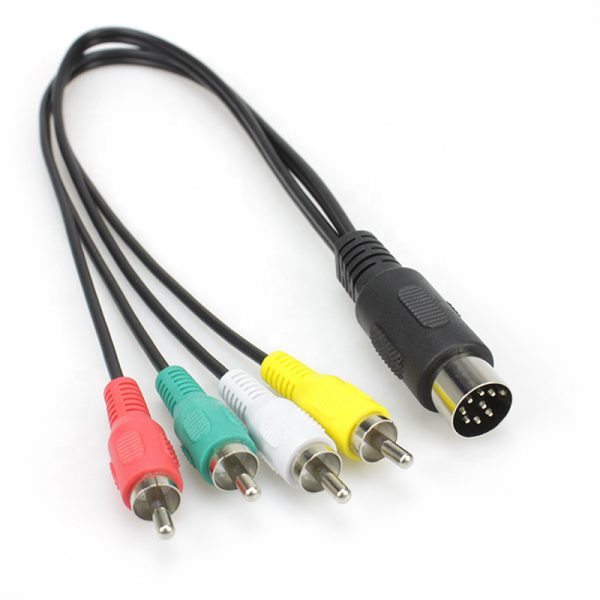Z 8 Pin female to 4 RCA AV Breakout Cable