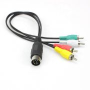 DIN 8-pin To 5 RCA Component Video Audio Cable