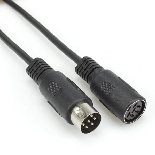से 6 pin male to Din 6 pin female Cable