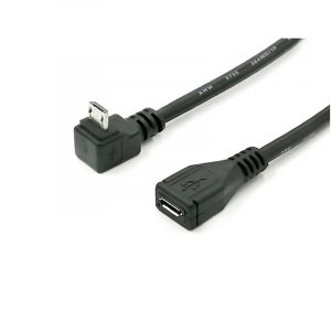Down angle Micro USB 2.0 Male To Micro USB Female Cable