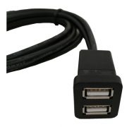 Dual Port USB 2.0 Square Waterproof Dashboard Panel Cable