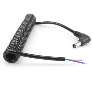 90 grad DC5.5 x 2.1mm Conector Pigtail Cablu spiralat