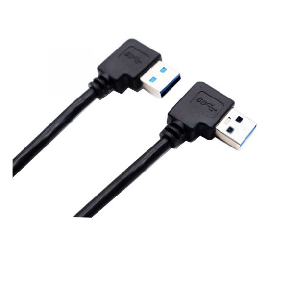 Left Angle USB 3.0 A male to Right Angle A Male Cable
