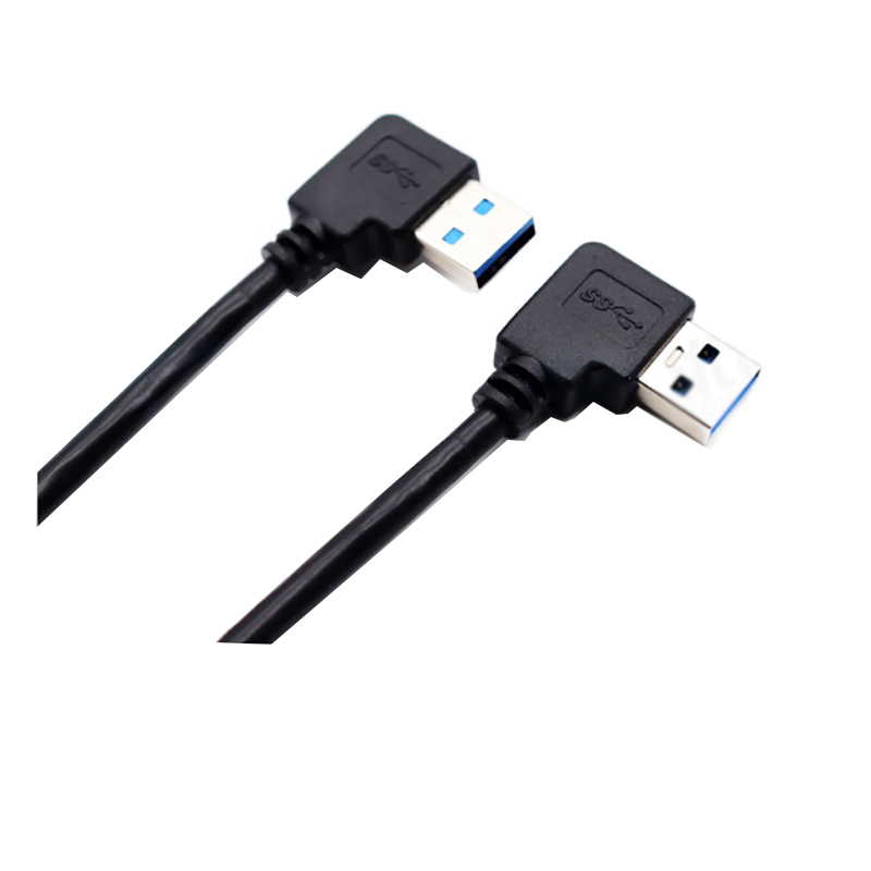 USB3.0A 90 Grad rechtwinklig zu USB3.0 Ein linkes Winkelkabel