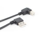 Left Angle USB2.0 A Male to Right Angle B Male Cable