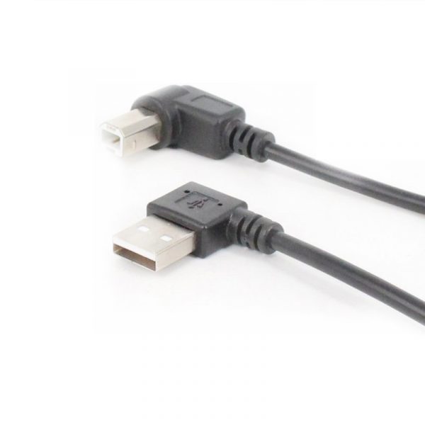 Left Angled USB2.0 A to B Right Angled 90 Degree Cable