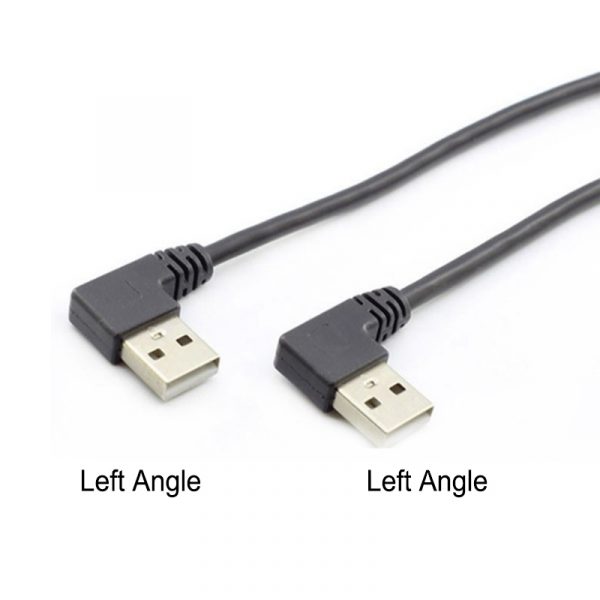 왼쪽 앵글 USB 2.0 AM-왼쪽 앵글 AM 엘보우 케이블