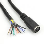 Microphone System Din 8 pin female open Cable