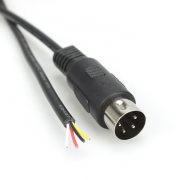 Série Micros 4 Pin Din plug Connector Cable