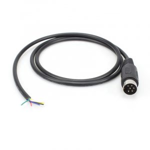 Microvitec Monitor Din 6 pin male open Pigtail Cable