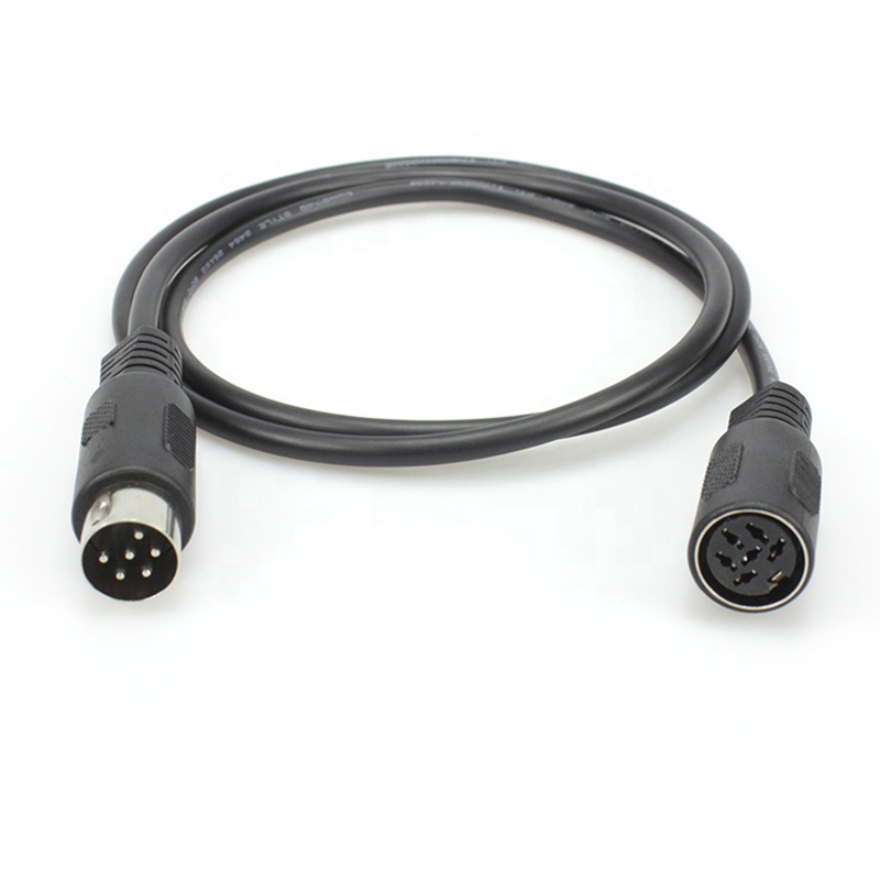 Большой DIN 6-контактный удлинительный кабель между мужчинами и женщинами