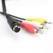 मिनी दीन 10 pin to 3x RCA Satellite Receiver Cable