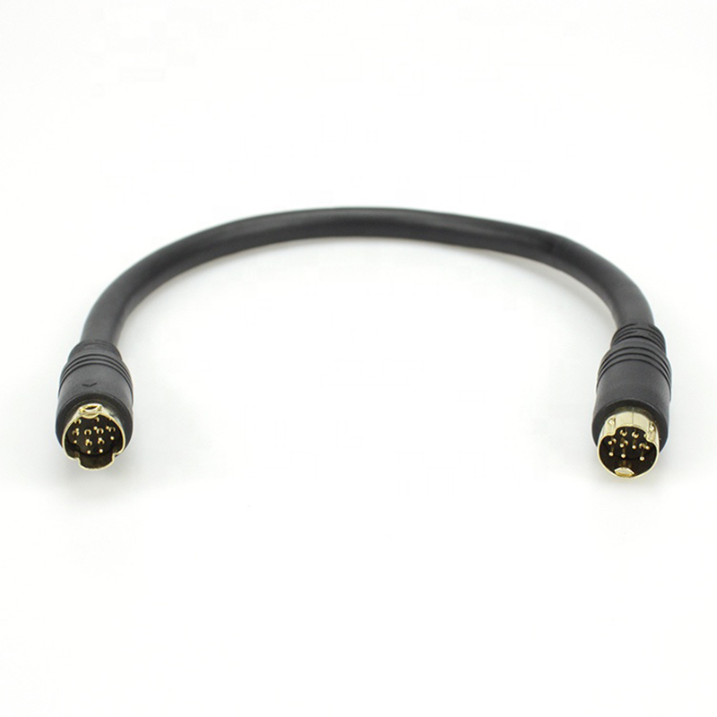 Mini Din 9 pin samec na MD 9 kolíkový samec signální kabel