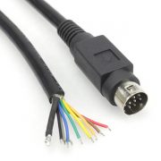 Mini Din 9 pin to Open Wires Controller Cable