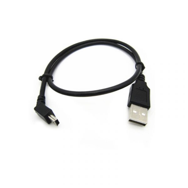 Mini USB B Type 5pin Male 45 Grad till USB 2.0 Hane kabel