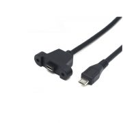 Panelowy Micro USB 2.0 B żeńskie do Micro USB 5 Pin męski kabel