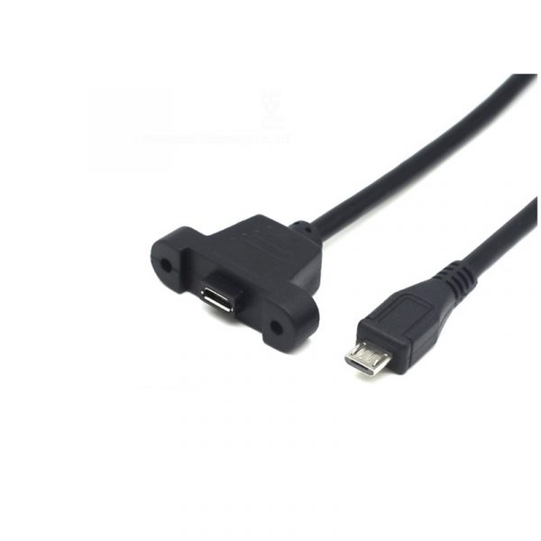 Micro-USB für Schalttafeleinbau 2.0 B Buchse auf Micro-USB 5 Pin Stecker Kabel