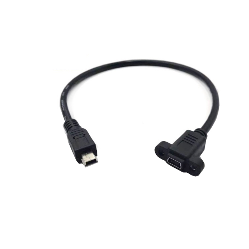 Винт Фиксированный 5 Пин мини-USB 2.0 Удлинительный кабель для монтажа на панель