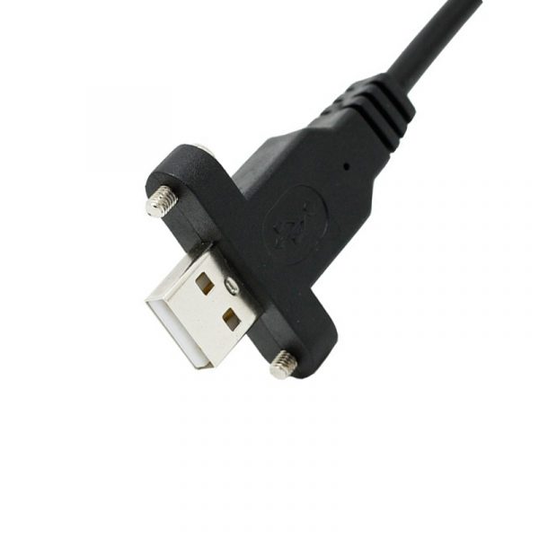 Montage sur panneau Verrouillage du trou de vis USB 2.0 Câble d'extension
